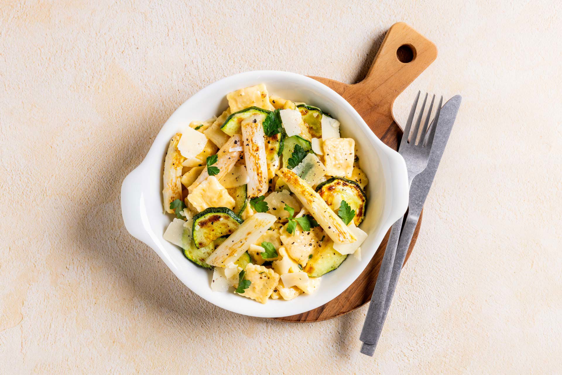 Truffel Ravioli Met Witte Asperges 02