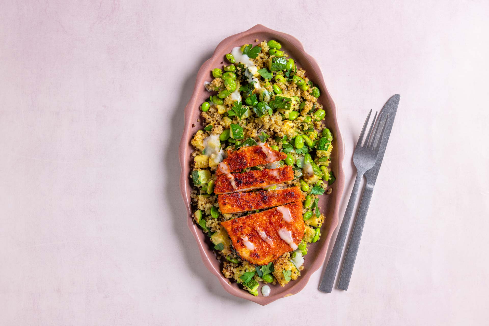 Warme Quinoa Salade Met Schnitzel 02