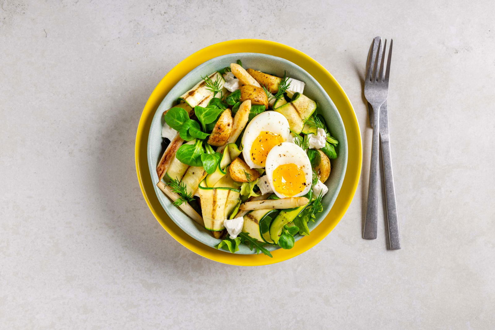 Witte Asperge Salade Met Aardappeltjes 2