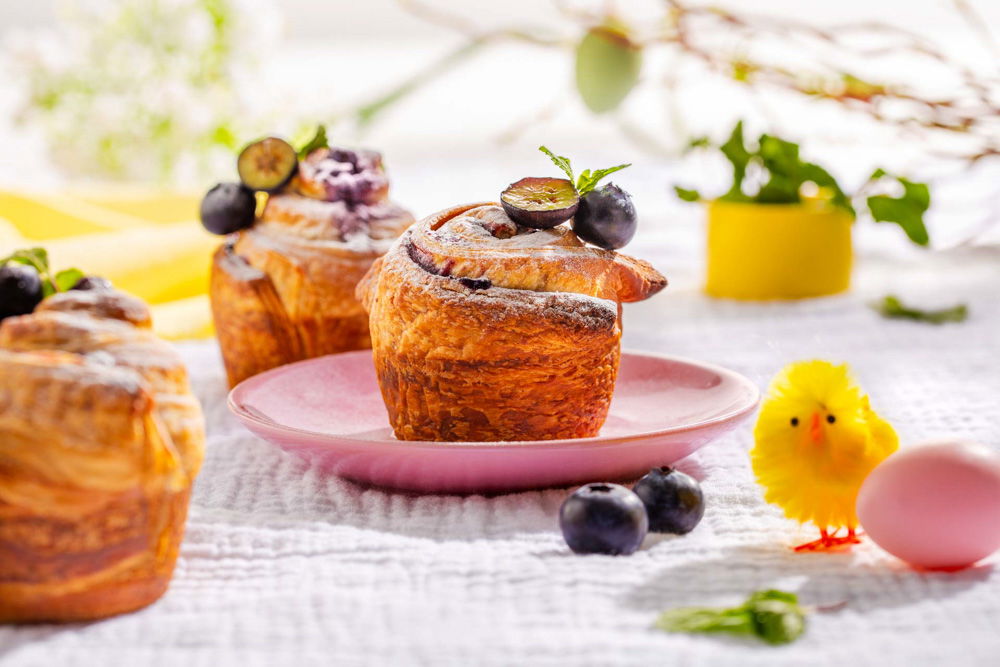 Croissant Muffin Met Blauwe Bessen 2