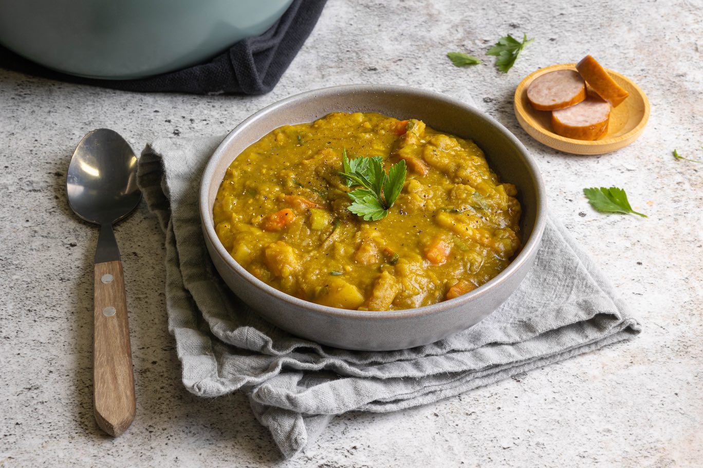 Erwtensoep met een Oosterse twist