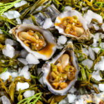 Gestoomde Oesterij oester met Tomasu, sjalot en gember