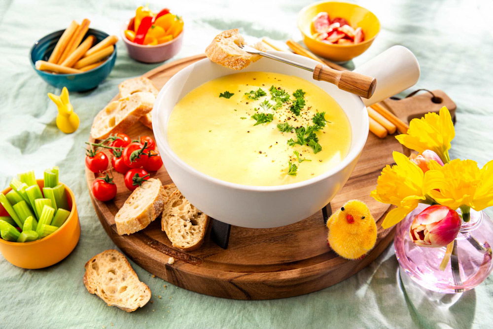 Kaasfondue Met Blondbier