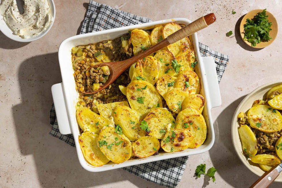 Ovenschotel Met Aardappelschijfjes En Pittig Gehakt 2