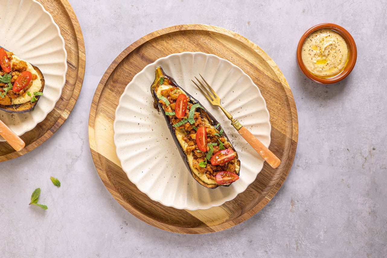 Aubergine Met Harissaworst 2