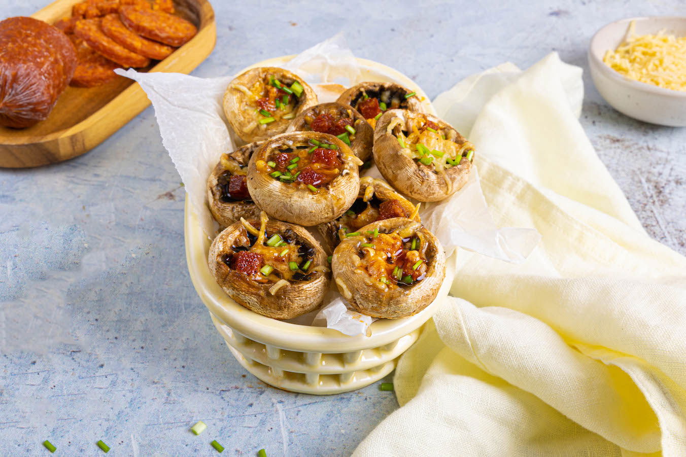 Gevulde Champignons uit de airfryer