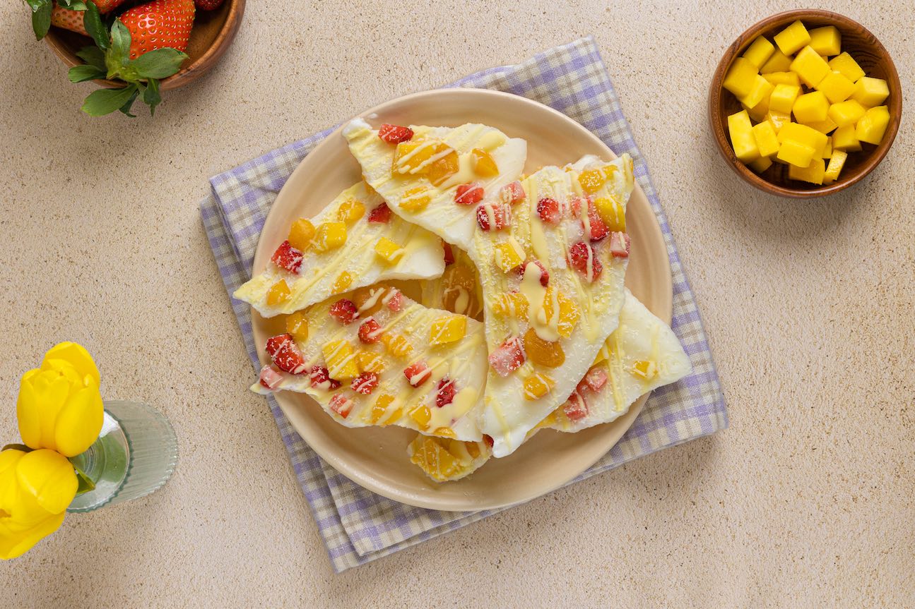 Yoghurt bark met fruit