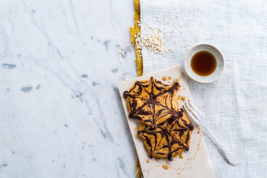 Halloween pompoen pannenkoekjes