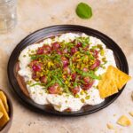 Burrata dip met rode druiven