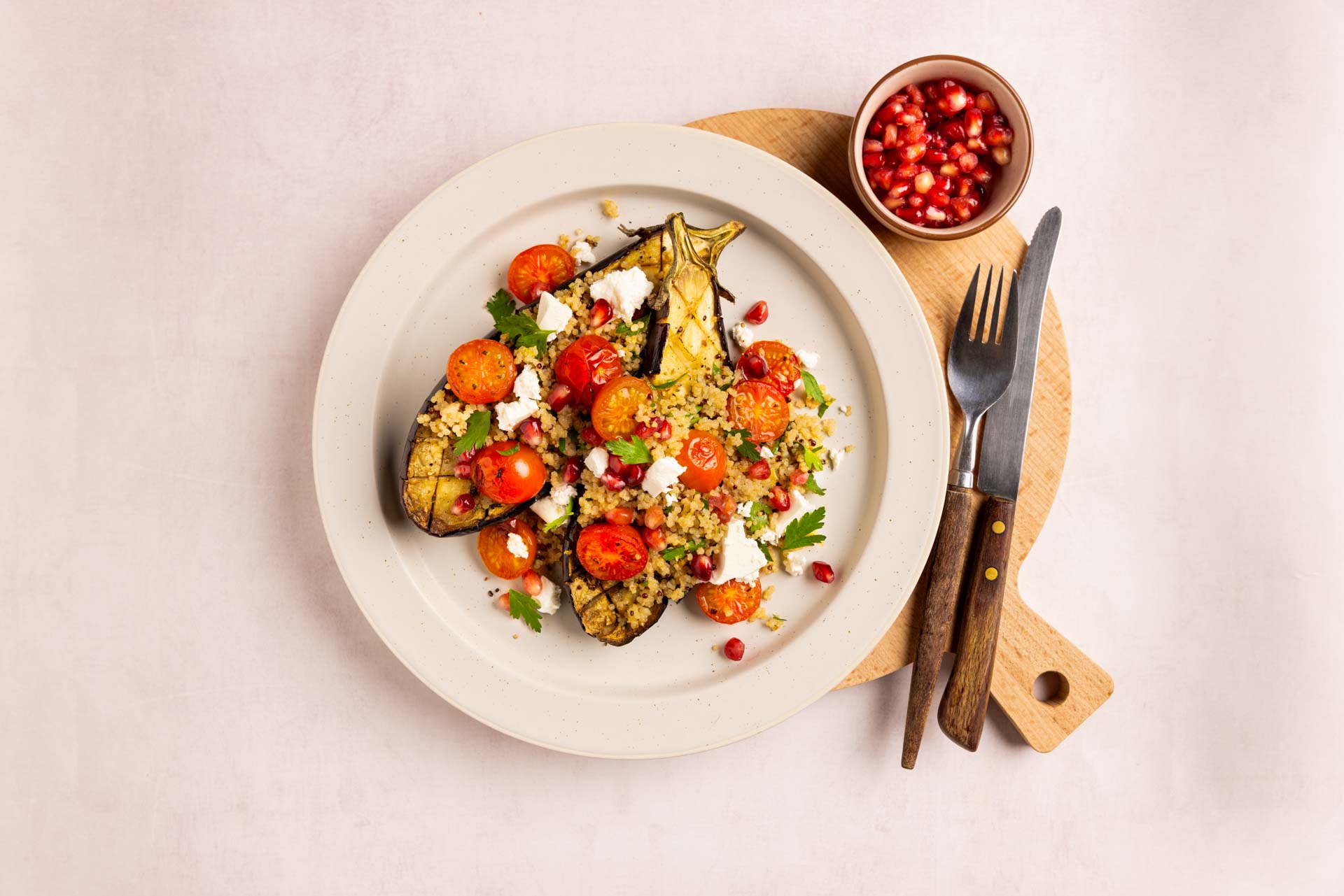 Geroosterde Aubergine Met Quinoa 2