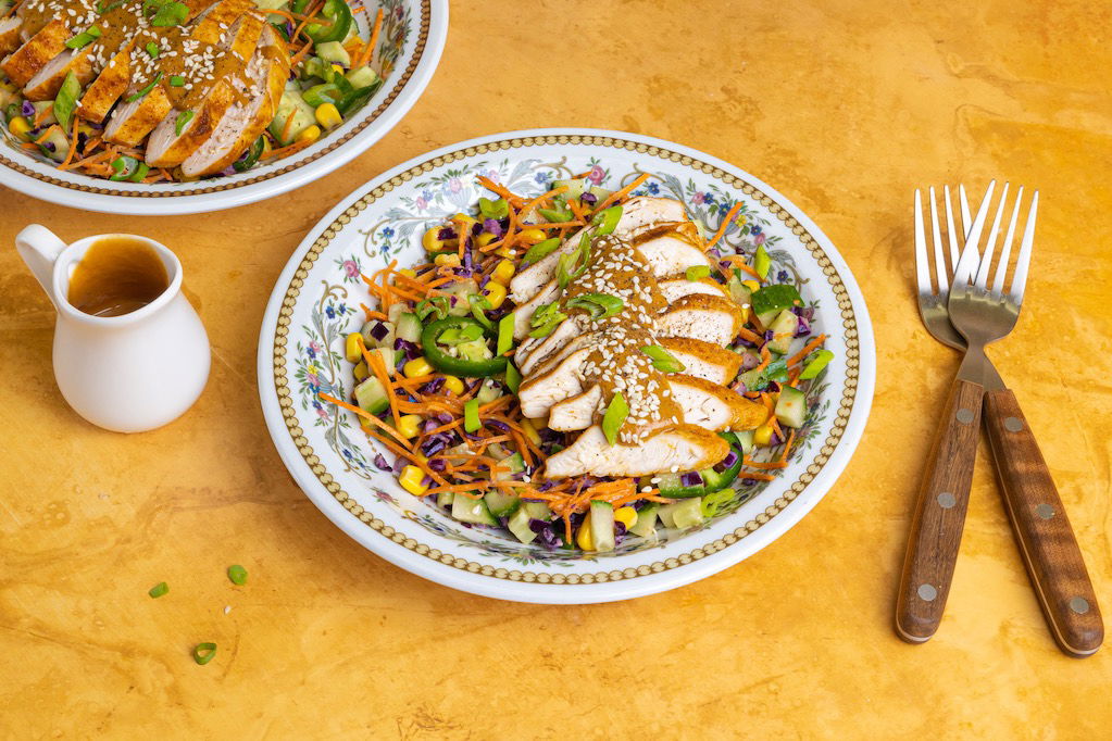 Kipsalade Met Pinda Sesamdressing 1