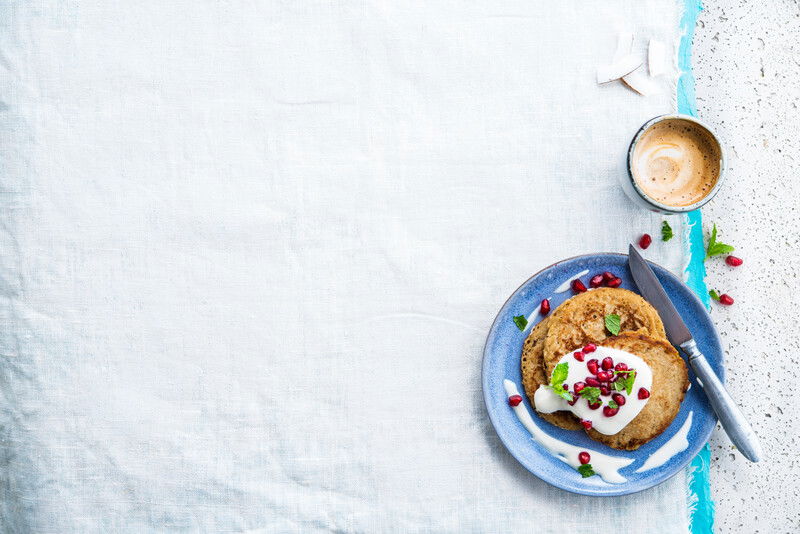 Vegan boekweit-bananen pannenkoeken