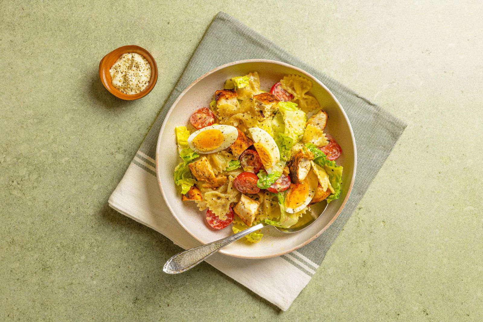 High protein caesar salad