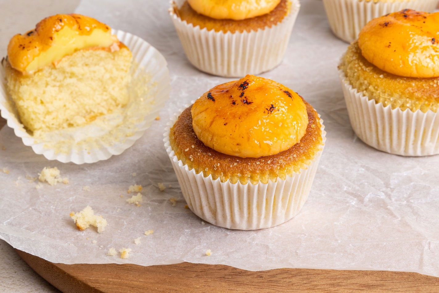 Creme brulee cupcakes