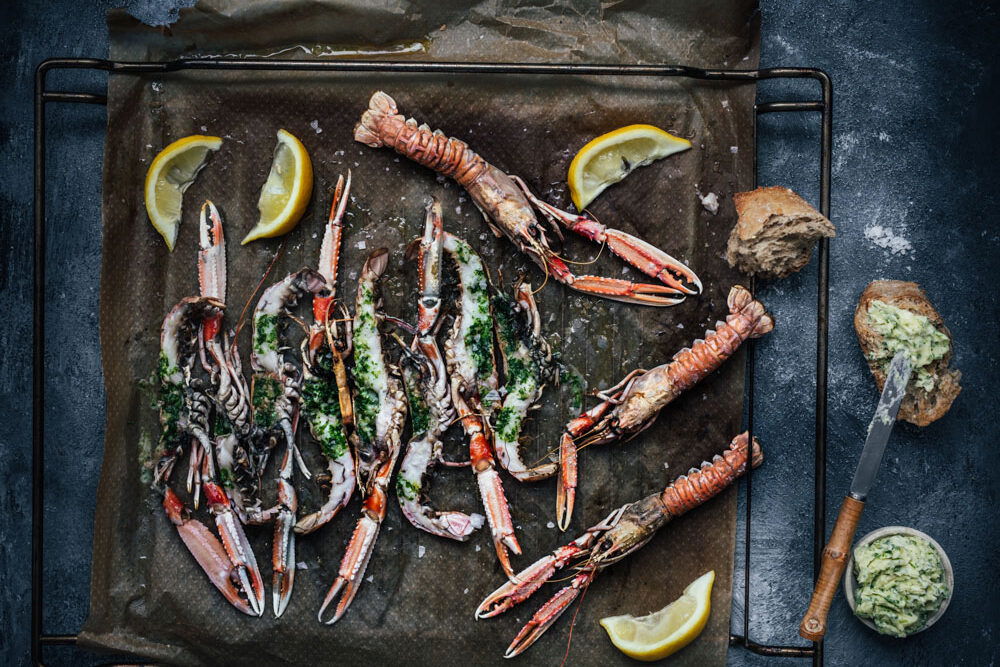 Gegrilde langoustines