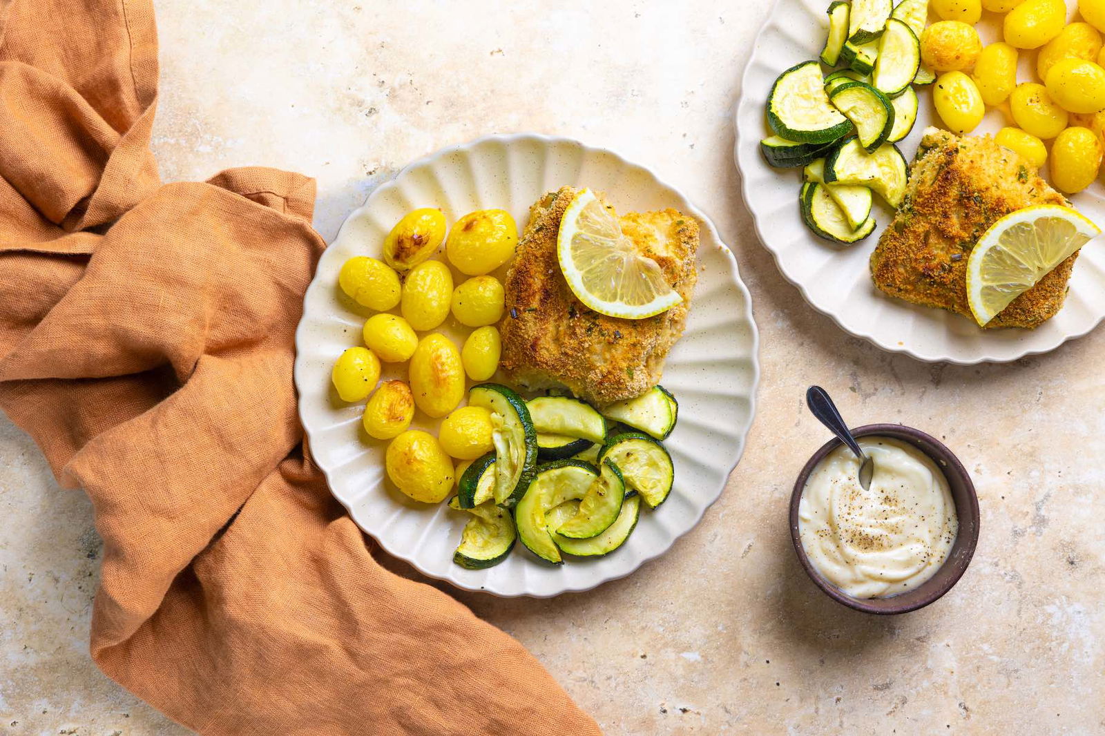 Krokante kabeljauw uit de oven