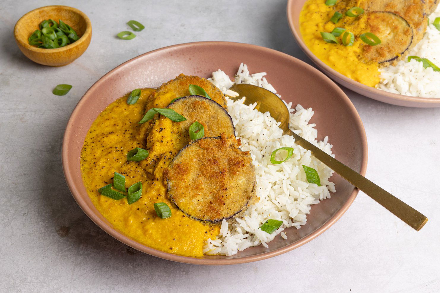 Aubergine Katsu Curry 1