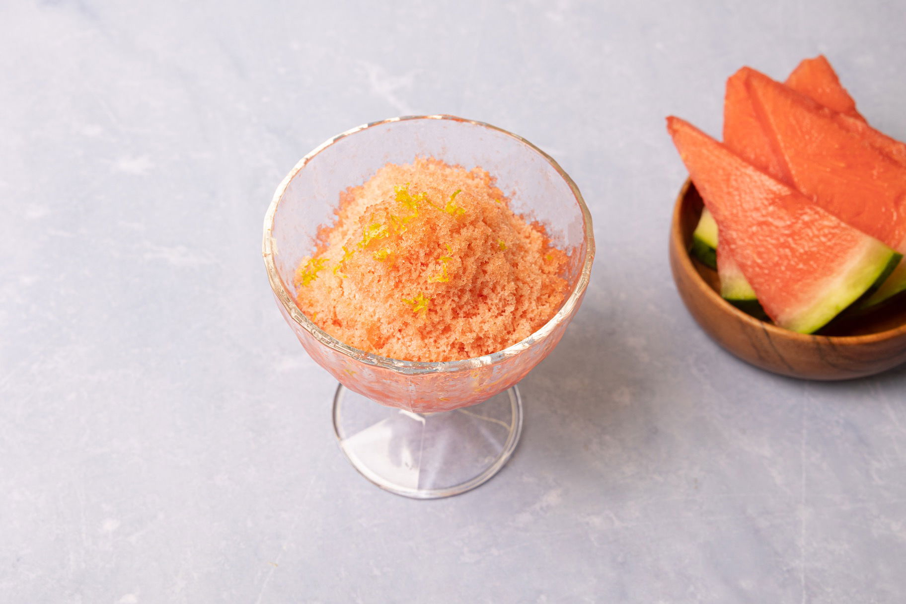 Geschaafde watermeloen ijs