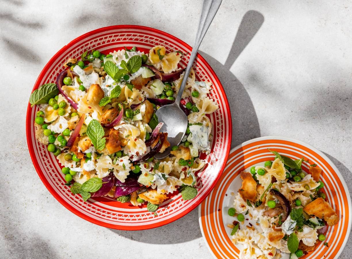 Masala Pastasalade Met Naancroutons
