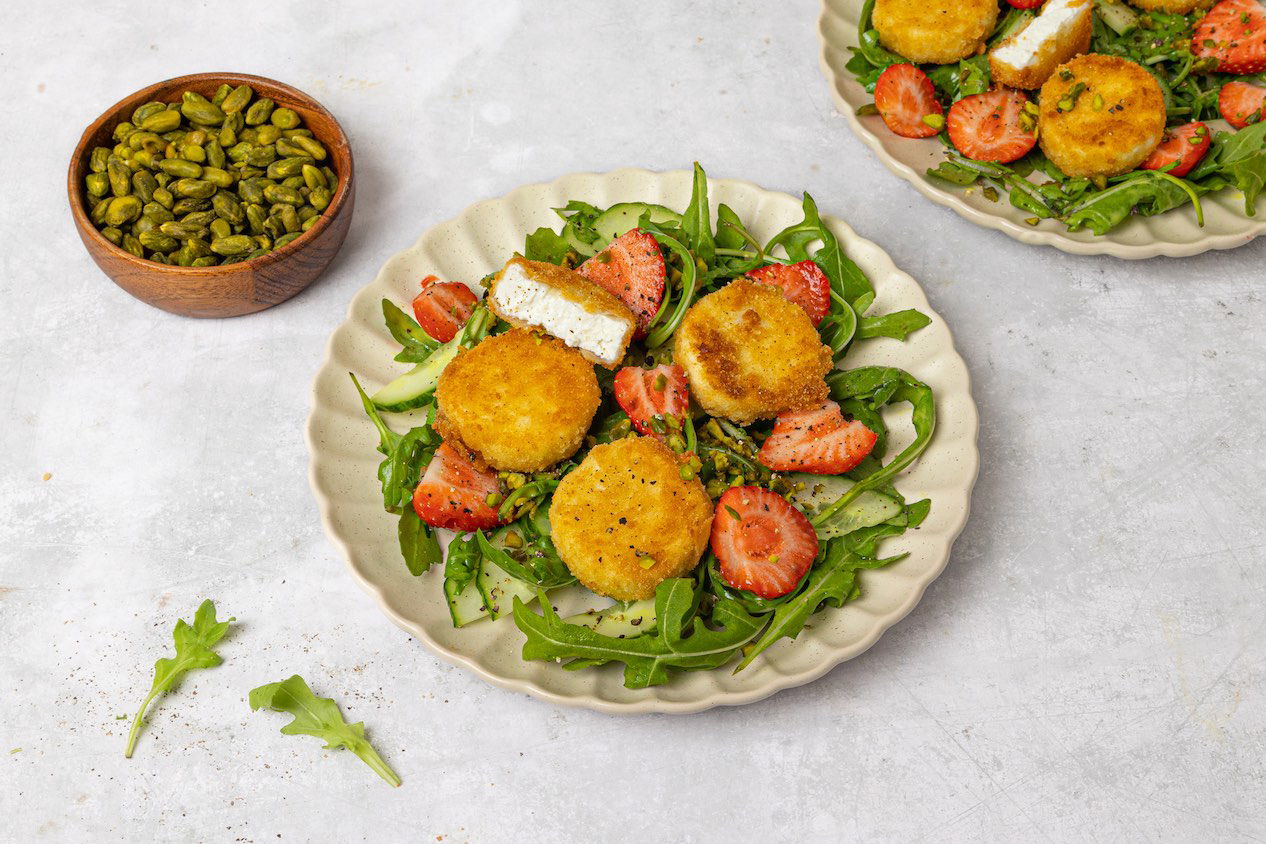 Salade Gefrituurde Geitenkaas