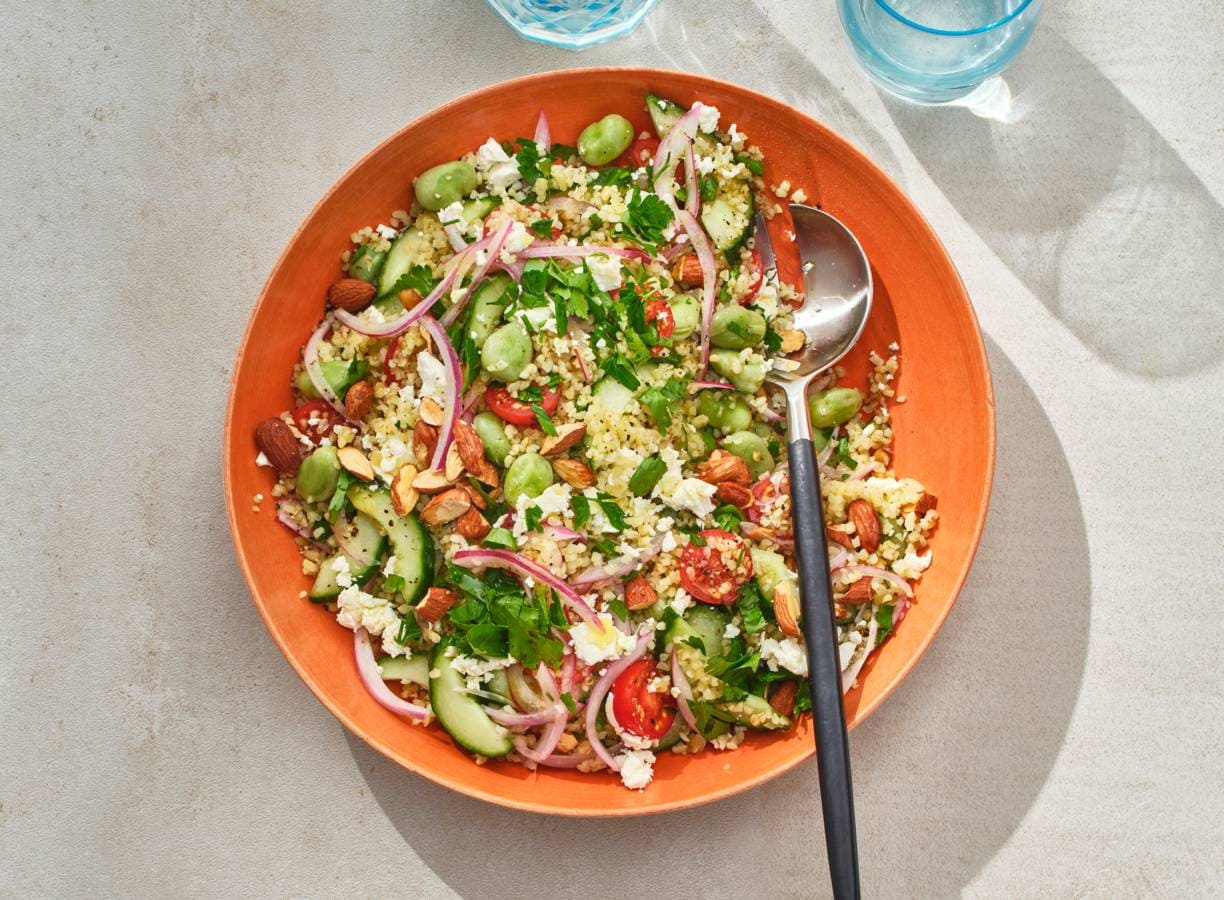 Tuinbonen Bulgursalade Met Witte Kaas