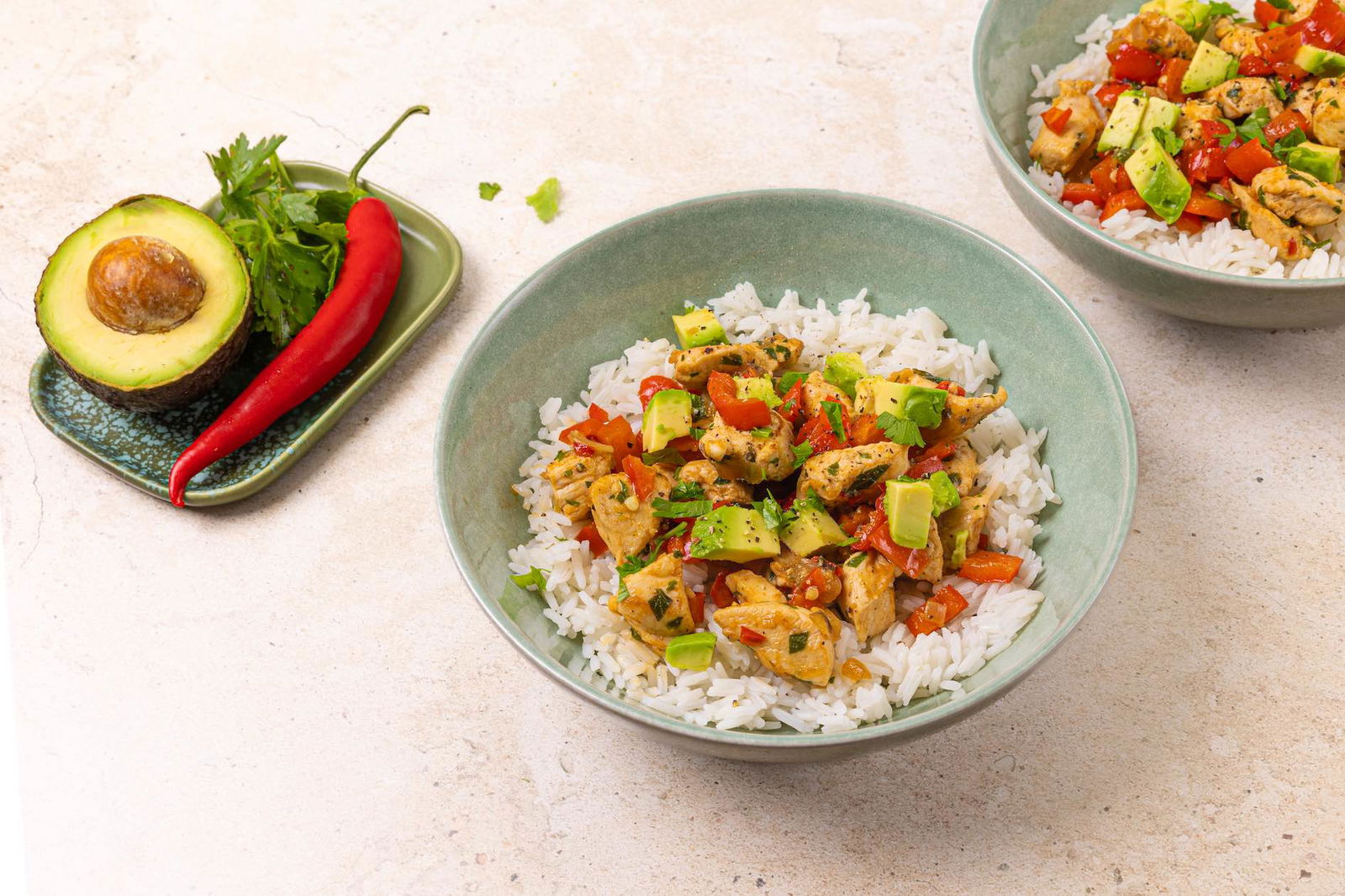 Chimichurri kip met rijst