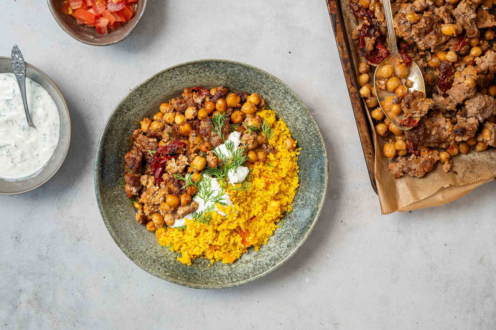 Lamsragù met tomatencouscous