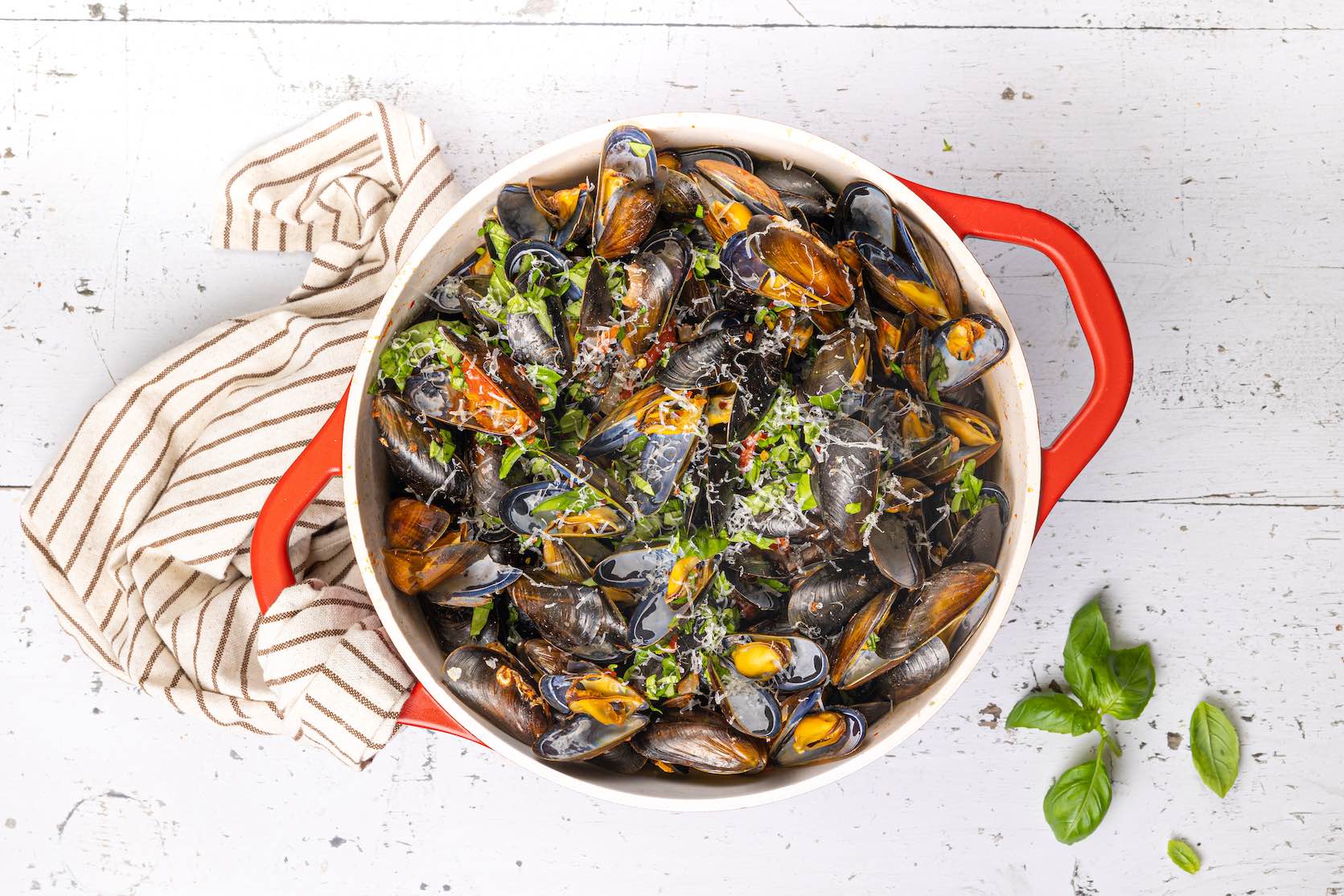 Mosselen in spicy arrabbiatasaus