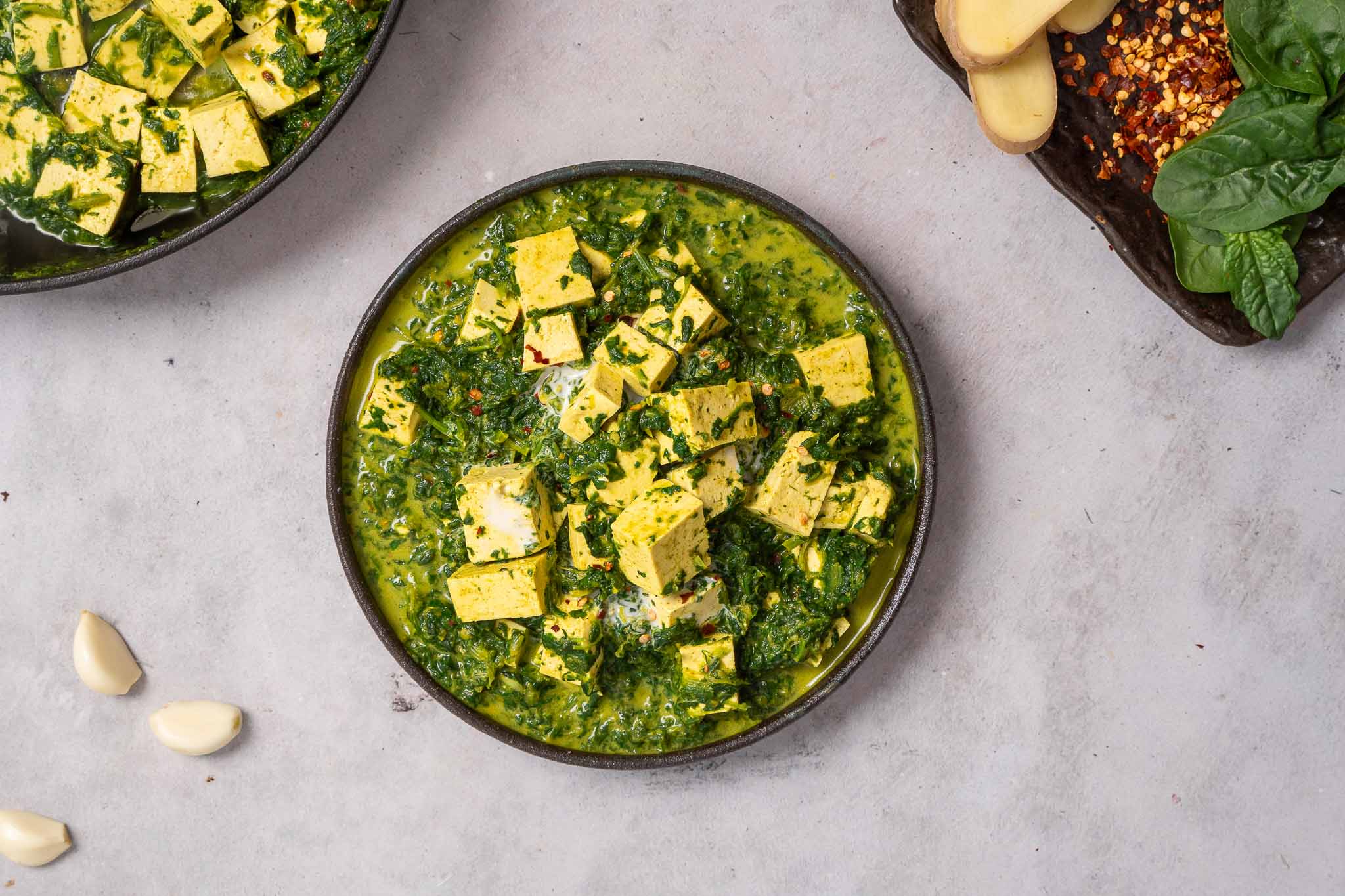 Vegan spinaziecurry met tofu