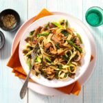 Volkorentagliatelle met paddenstoelen met knoflook-kruidenolie