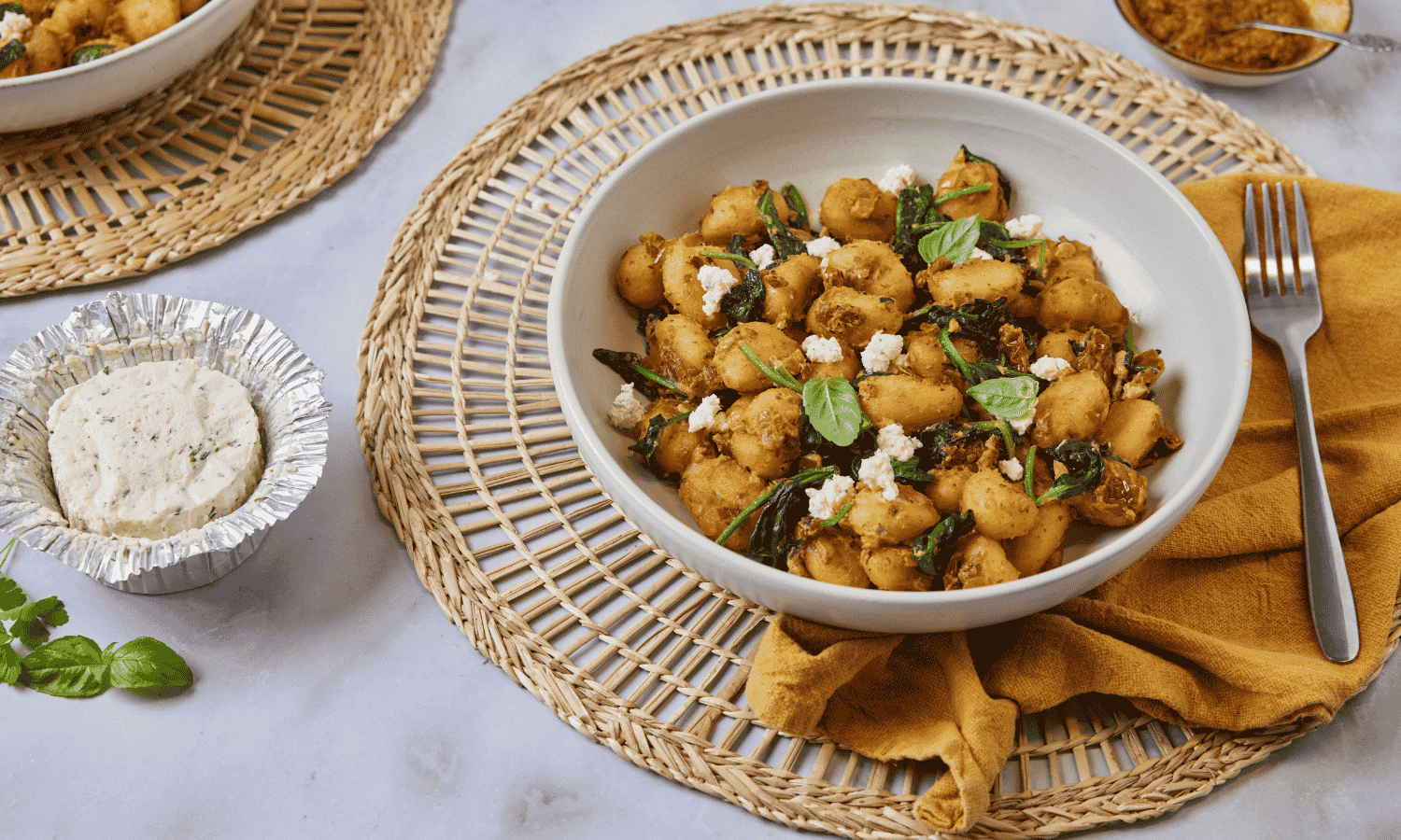 romige gebakken gnocchi