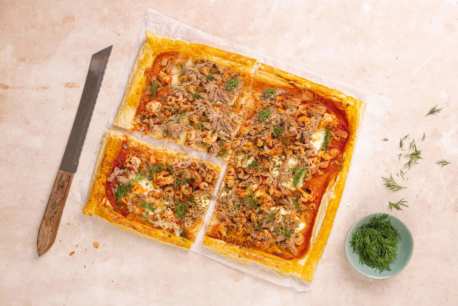 Plaatpizza frutti di mare