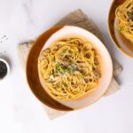 Miso spaghetti met shiitake