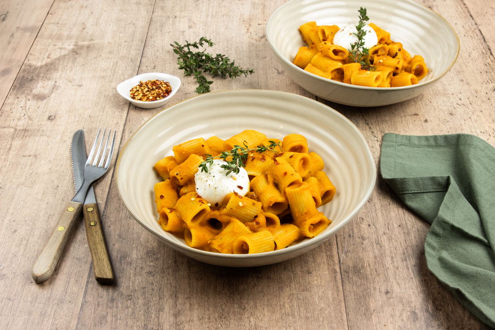 Creamy pumpkin spice pasta