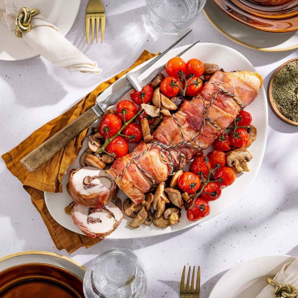 Kalkoenrollade met cranberries