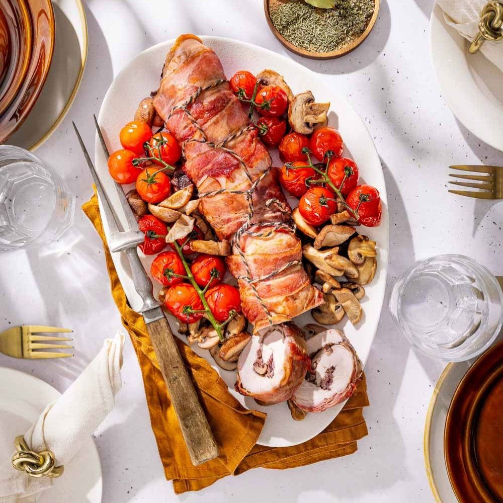 Kalkoenrollade met cranberries