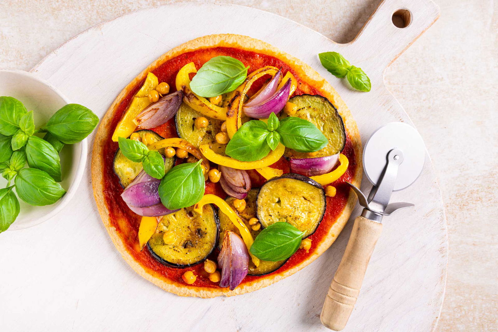 Bloemkoolpizza Met Geroosterde Groente