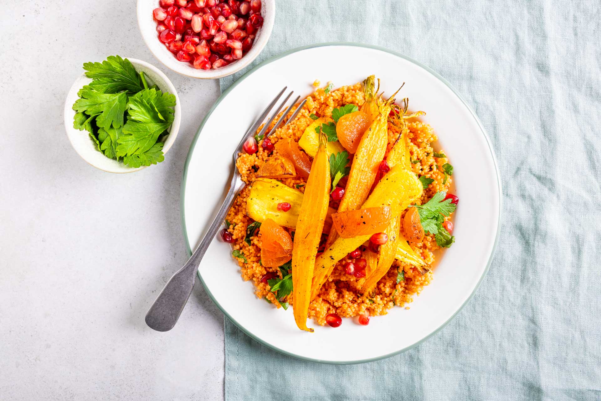 Couscoussalade Met Geroosterde Bospeen