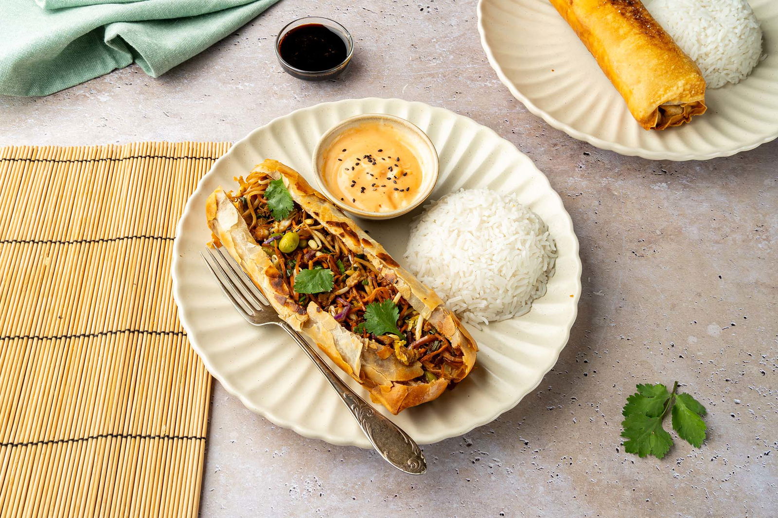 Vegetarische Maaltijd Loempia2