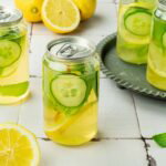Alcoholvrije limoncello spritz met komkommer