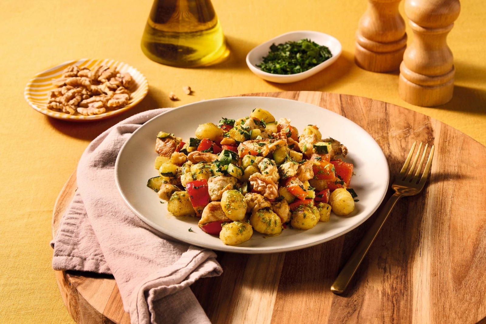 Gnocchi met Pesto alla Genovese en walnoot