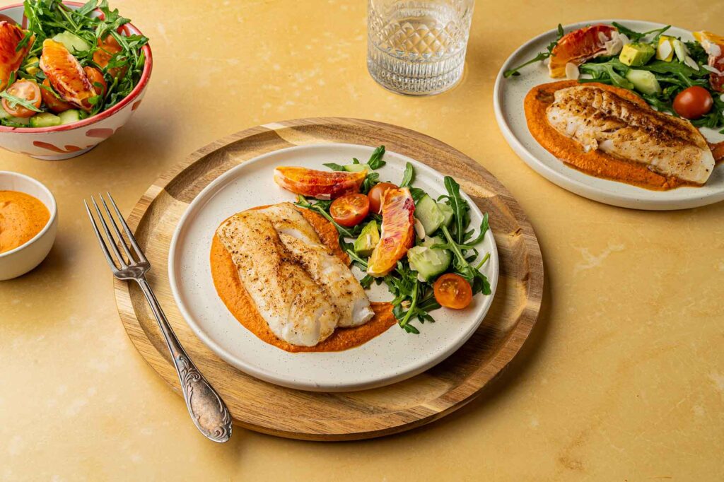 Kabeljauw Met Romesco Saus