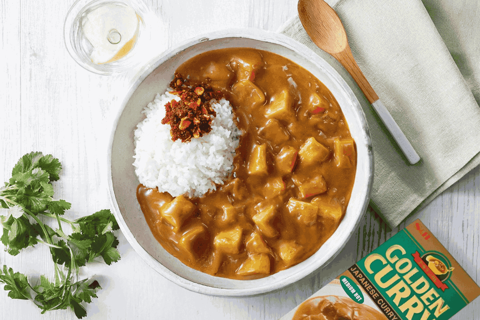 Vegetarische Curry Met Rijst Groot