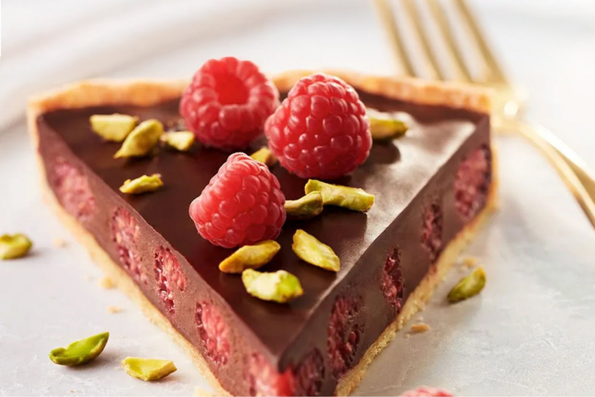 frambozen chocolade truffeltaart