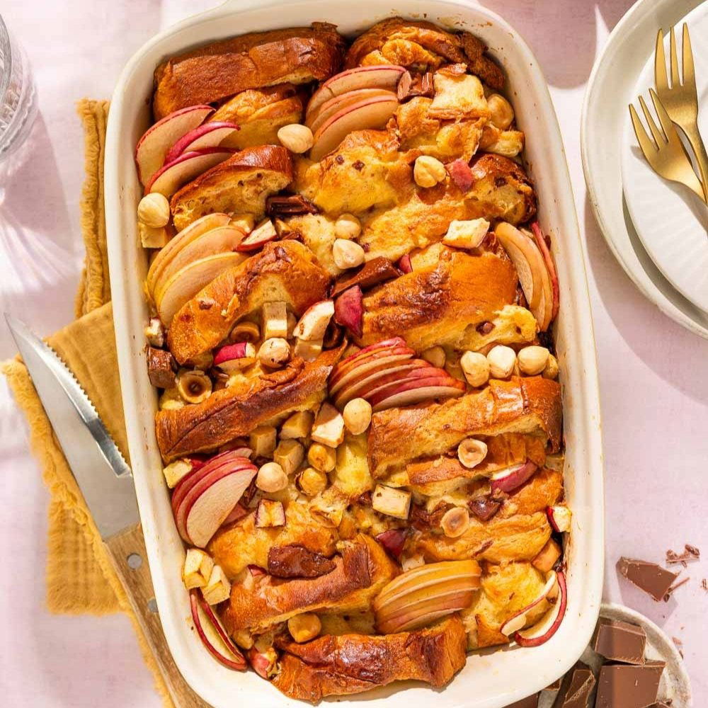 Vanille puddingbrood met hazelnoot