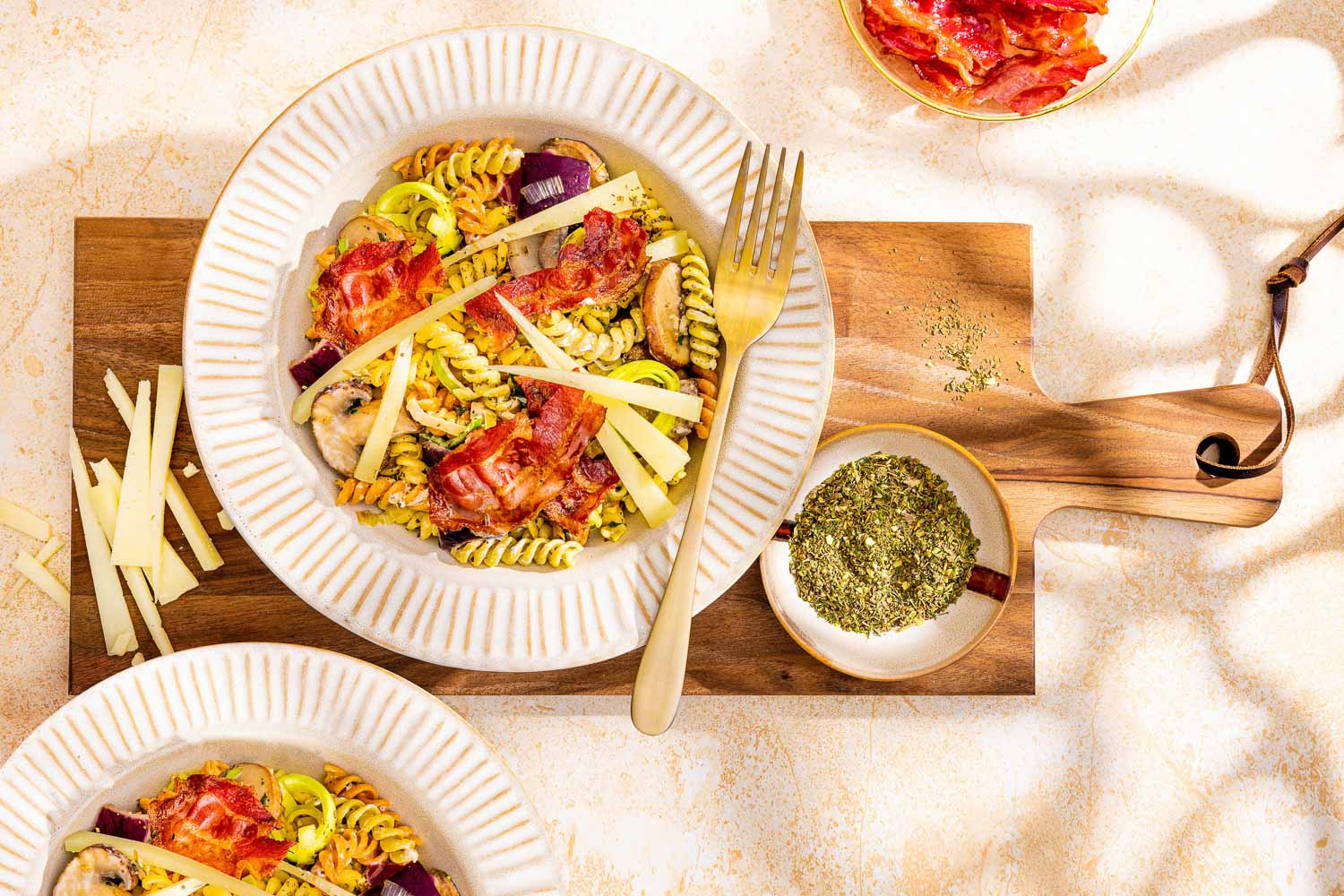 WSM Pasta Verde Fusilli Met Krokante Spek En Manchego 02