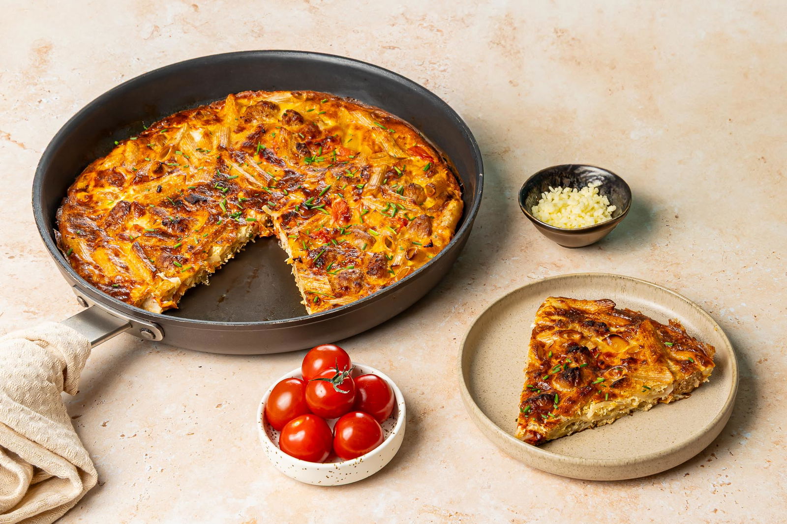 Leftover Pasta Frittata2