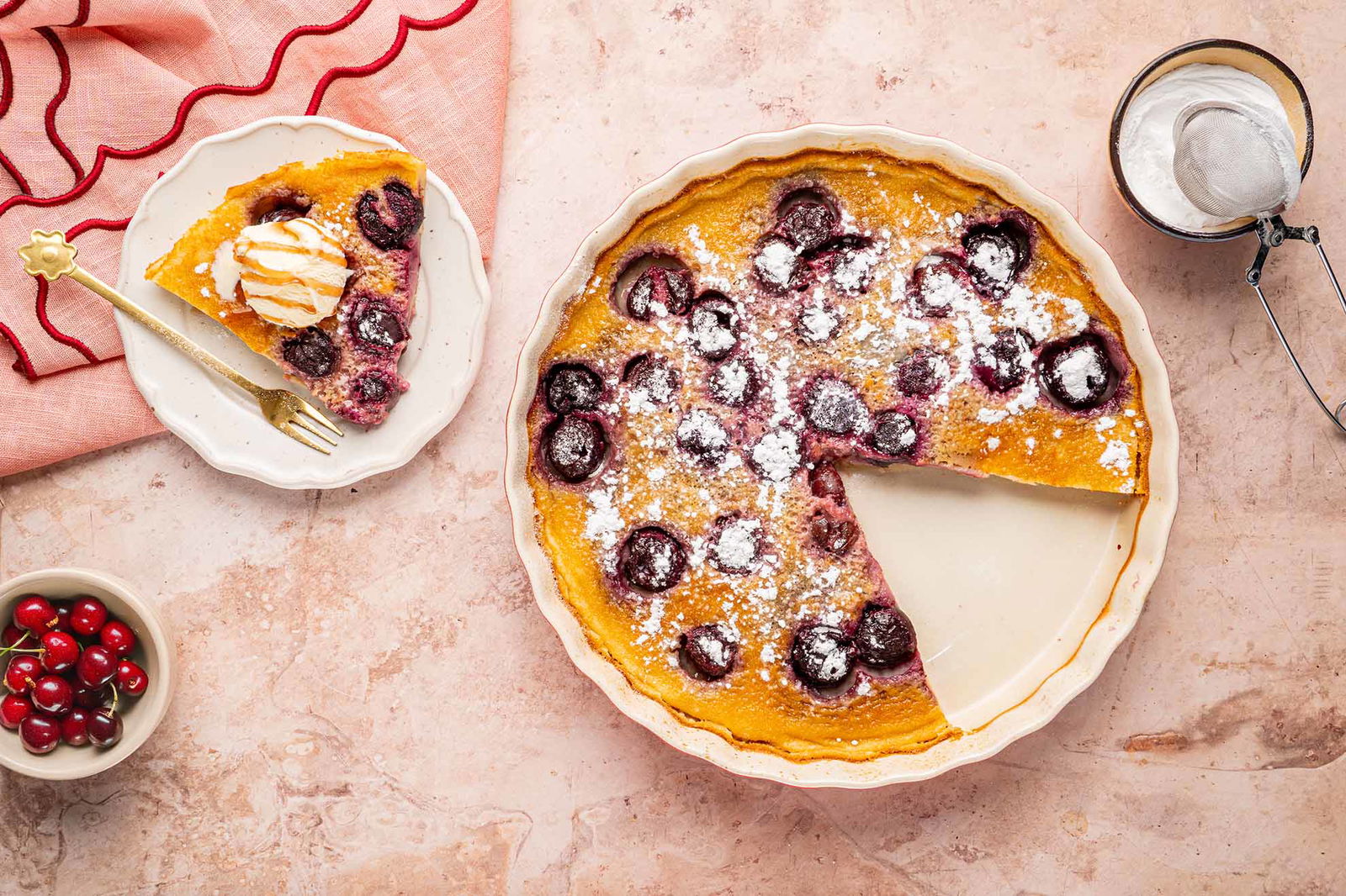 Kersenclafoutis Met Vanille Ijs1