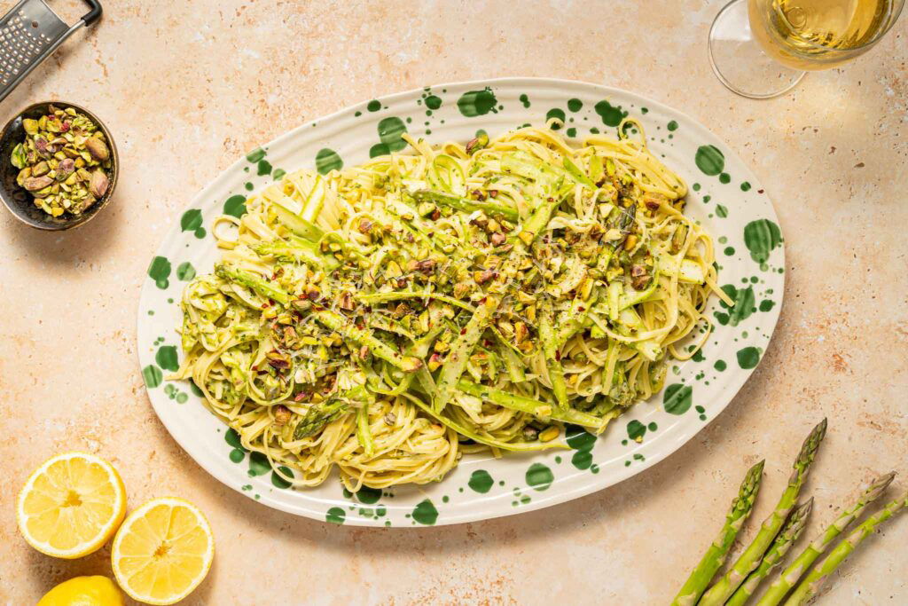 Citroen Pasta Met Geraspte Groene Asperges1