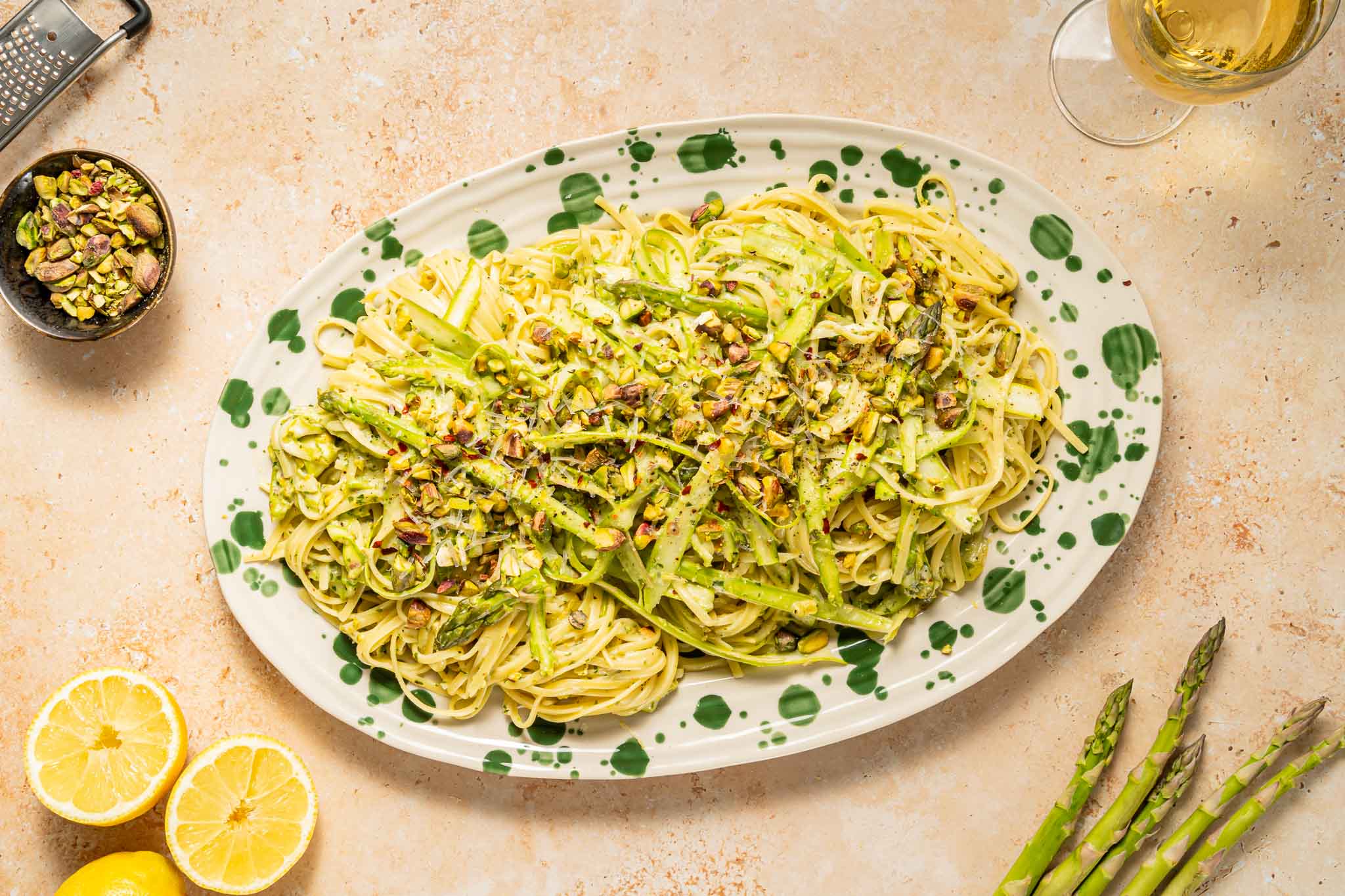 Citroen Pasta Met Geraspte Groene Asperges1